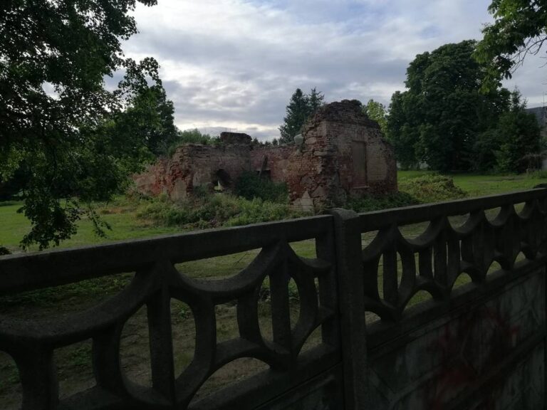 Ruiny pałacu w Mienicach 2025 rok, zdjęcie 2