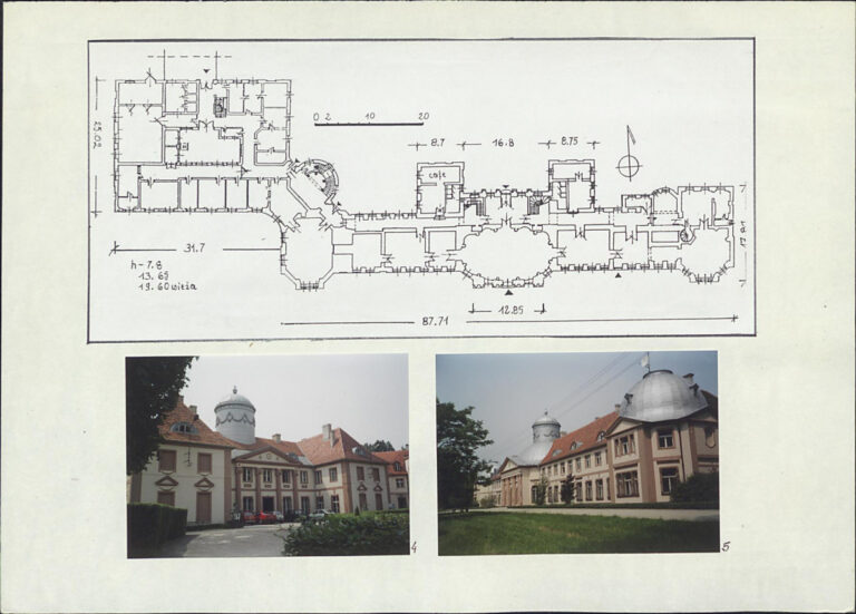 Rozkład pomieszczeń pałacu Maltzanów w Miliczu